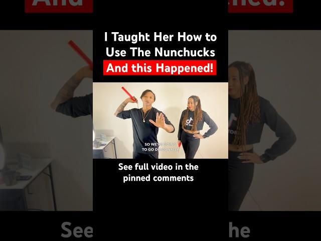 Teaching Her NUNCHAKU For the First Time! #martialarts #nunchaku