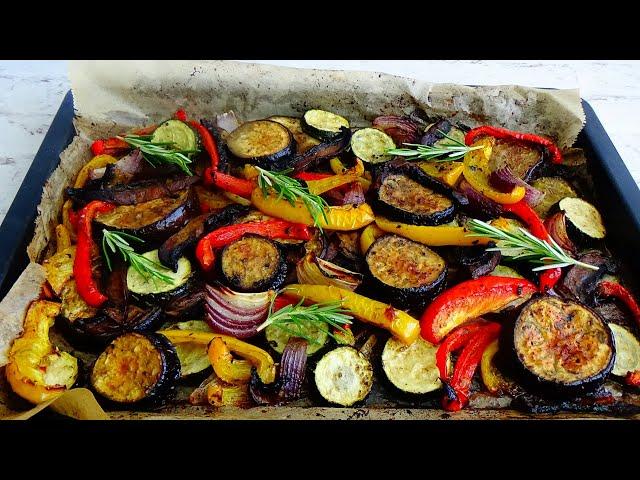 Oven vegetables with Italian spices. A very simple and quick recipe!