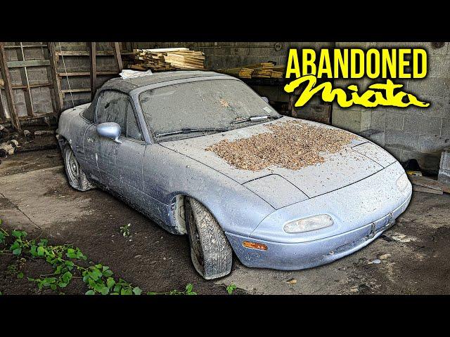 BARN FIND Miata Parked For Years! Will It RUN AND DRIVE? | Satisfying Detailing Restoration!