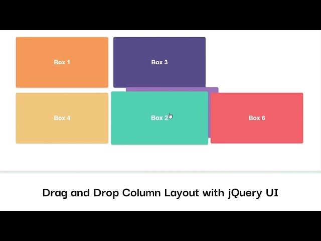 Drag and Drop Column Layout with jQuery UI