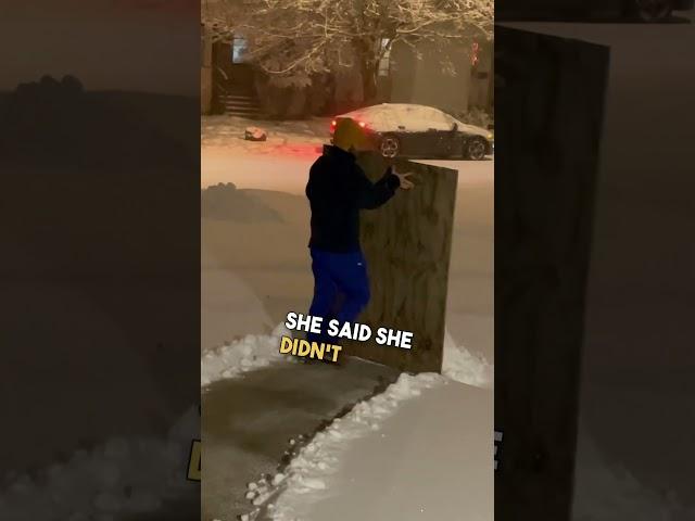 Husband's Clever Snow Shoveling Hack! ️ 