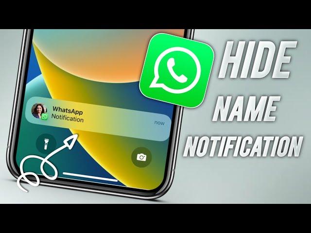 How To Hide Name Notifications On iPhone | How to hide name on whatsapp notification iphone