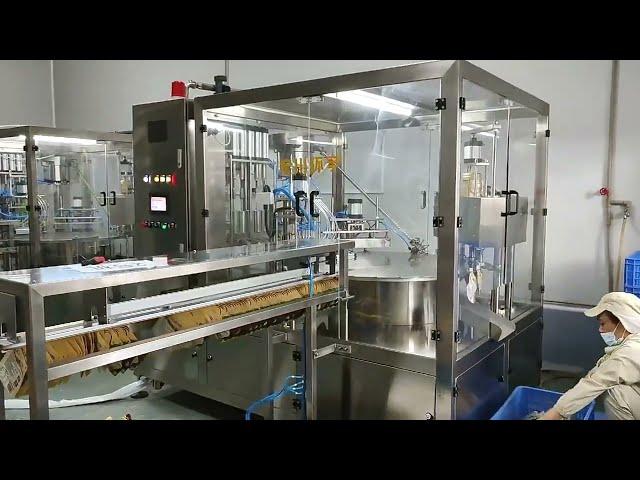 Stand up pouches filling and capping machine for Juice lotion paste jam