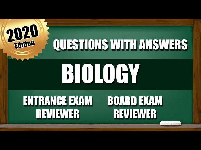 Entrance Exam Reviewer 2020 | Common Questions with Answer in Biology and Science | PART 1