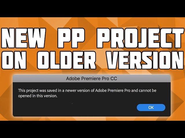 Open a New Premiere Pro Project on an Older Version[Mac]! Downgrade a Premiere Pro Project!