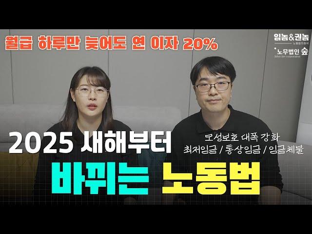 2025년 새해부터 바뀌는 노동법 (임금&모성보호 대변화!)