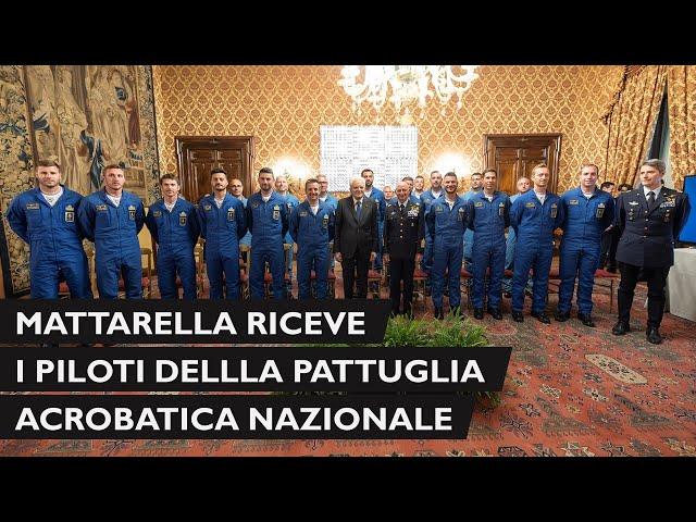 Mattarella incontra i Piloti della Pattuglia Acrobatica Nazionale