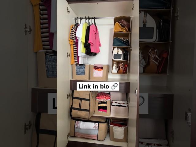 Wardrobe Organisers Link in bio #homedecor #wardrobeorganization #organiser #meeshohaul #shorts