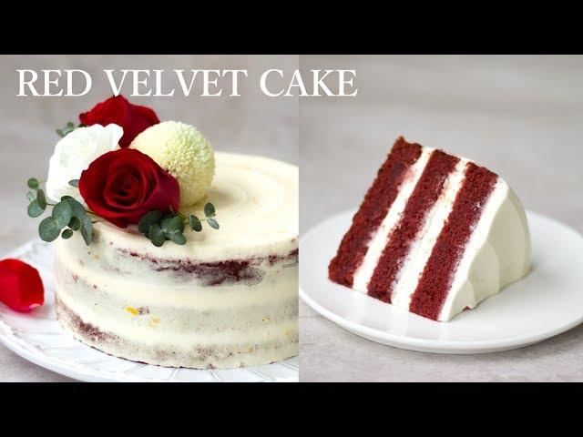 Red Velvet Cake. Real velvety texture/ASMR/무색소 진짜 벨벳같은 식감의 레드벨벳케이크 만들기