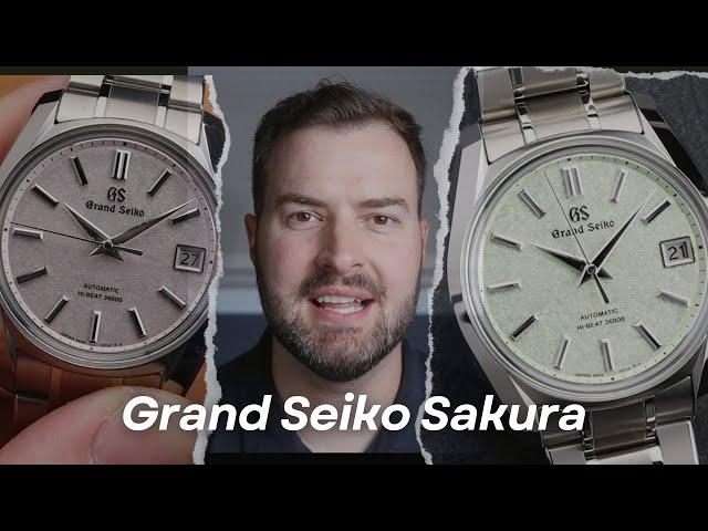 38mm Grand Seiko Sakura Watches!  SBGH341 and SBGH343 Titanium!