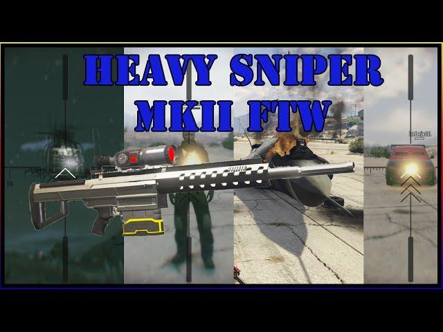 GTA V Heavy Sniper MK II Explosive Round Test & Funny Montage