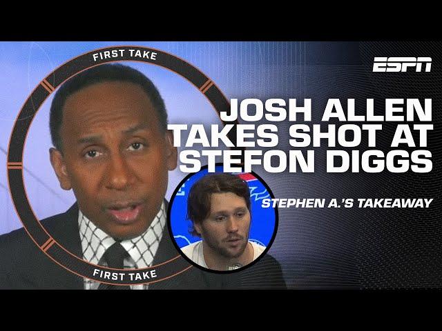 Stephen A.: Stefon Diggs HAS TO RESPOND to Josh Allen  | First Take