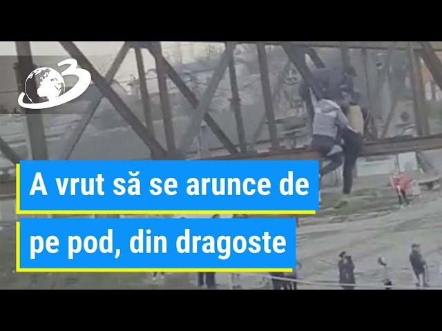 Un bărbat a vrut să se arunce de pe un pod, din dragoste pentru o minoră, în Reșița