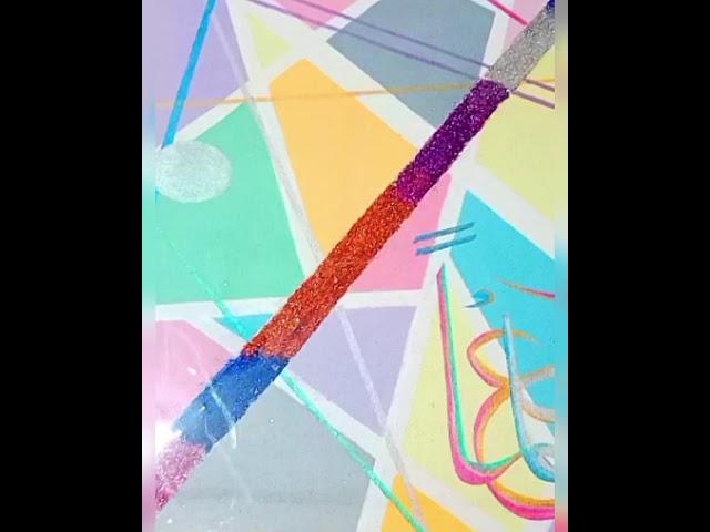 Multi colored Tape Art #calligraphy #arabic ~ Artmix / Amazing Art color by K.K Art Studio 
