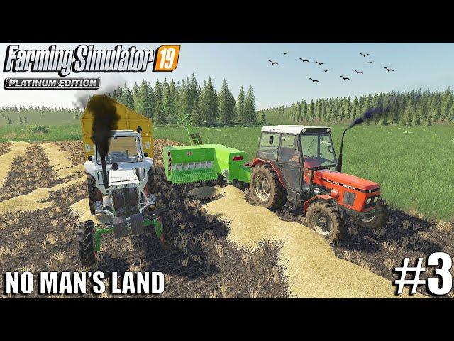 Creating Mini bales | No Man's Land | Farming Simulator 19 | Episode 3