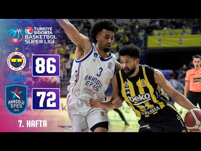 Fenerbahçe Beko (86-72) Anadolu Efes - Türkiye Sigorta Basketbol Süper Ligi - 2024/25