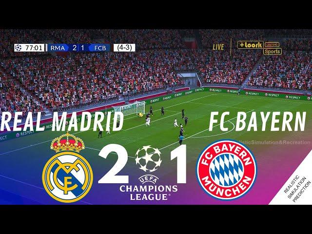 REAL MADRID  2-1 BAYERN MUNICH UEFA Champions League 23/24 | Match Highlights Video Game Simulation