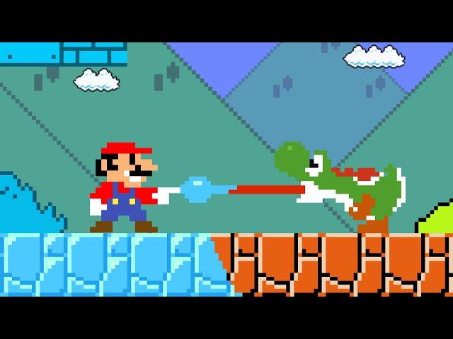 Cat Mario :  Mario touches Everything it Turns into ICE in Super Mario Bros. | Game Animation ?