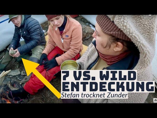 7 vs. Wild Bushcraft news: Stefan Waldmann trocknet Zundernest am Feuer. Folge 3