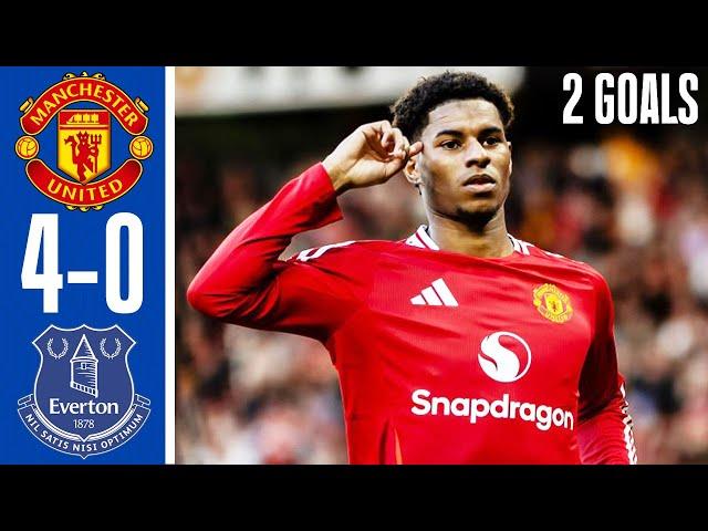 Manchester United vs Everton 4-0 - All Goals & Highlights - 2024