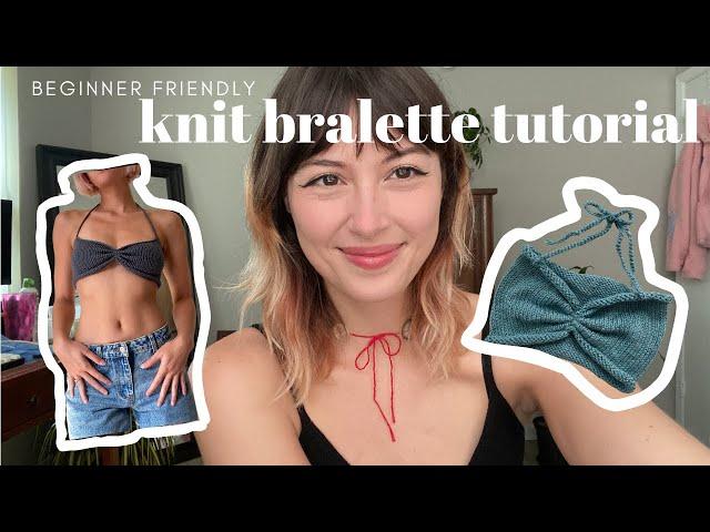 simple knit bralette pattern tutorial - beginner friendly