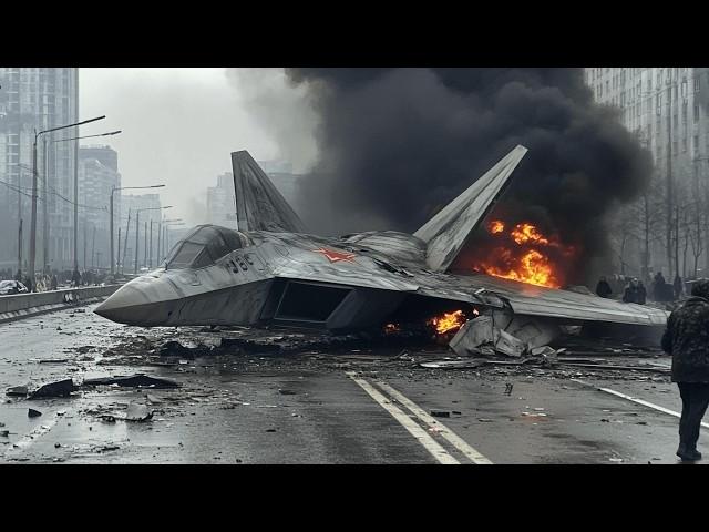 3 MINUTES AGO! F-16's of Ukraine Airforce DOWNED Chineese SU-57 Fighter Jet over Moscow!