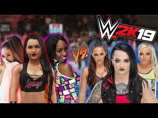 NAOMI, ARI, AND LEASMINE vs. THE RIOTT SQUAD! | WWE 2K19 ELIMINATION TORNADO TAG MATCH!