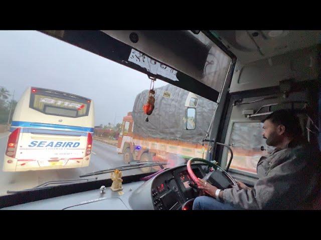 VOLVO BUS DANGEROUS CHASING & OVER TAKING AT FULL SPEED 120/h | CHASING ANOTHER VOLVO BUS