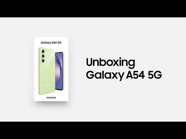 Galaxy A54 5G Unboxing