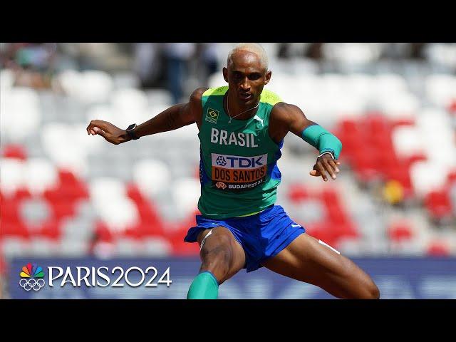 Alison Dos Santos roars back to take first place in men's 400m hurdles | NBC Sports