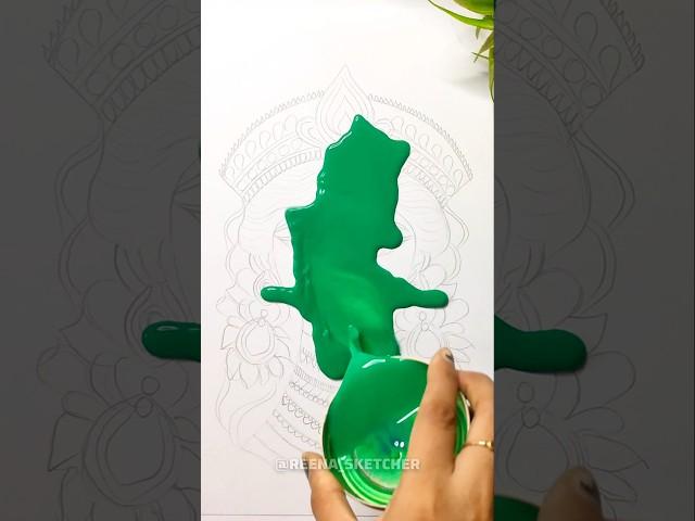 I Spilled Watercolor Draw Maa Durga Painting Day-3 #shorts #navratri #maadurga #painting