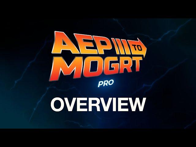 Aep To Mogrt Pro for After Effects Overview