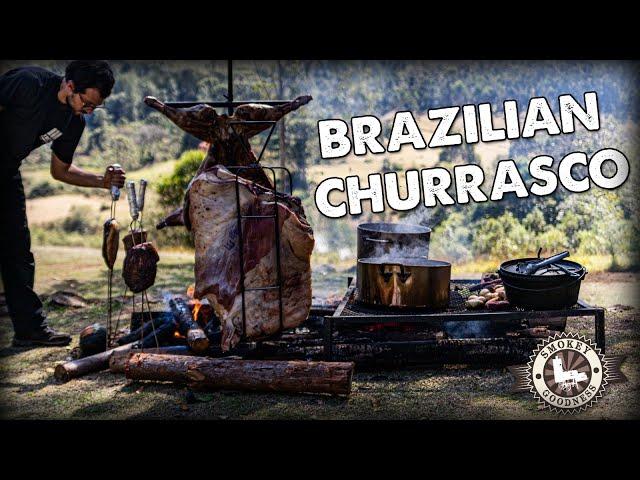 Brazilian Churrasco - best way to BBQ assado style lamb and picanha with friends in the mountains.