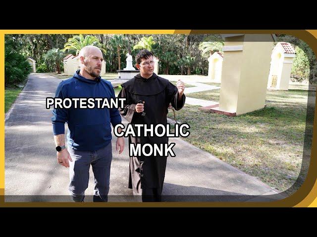 Monk Shows a Protestant a Carmelite Monastery