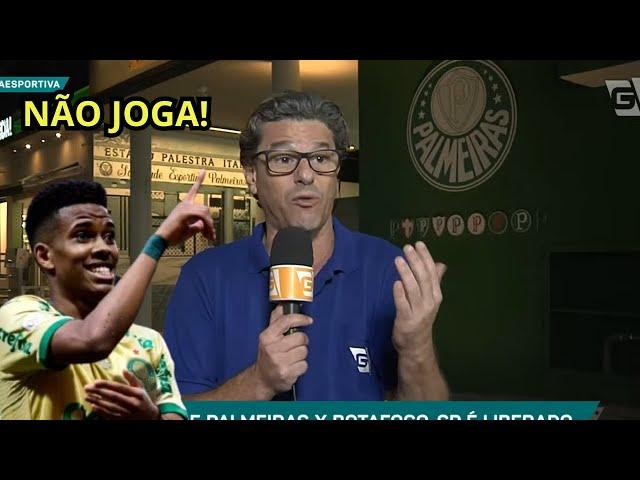 AGORA! Estêvão sofre lesão na coxa e inicia tratamento no Palmeiras