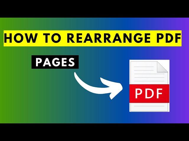 How to Rearrange Pages in a PDF Using Nitro Pro PDF