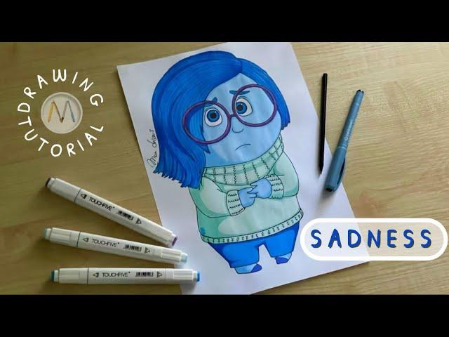 How to draw Inside Out two characters Sadness / Sadness Inside Out 2 drawing