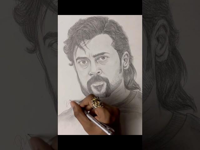 Get Retro-fied with The One ️‍ Suriya drawing #shorts #suriya #retromovie #theone