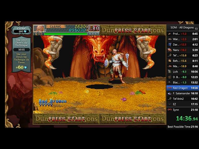 Dungeons & Dragons 2 (Shadow over Mystara) Cleric All Dragons Speedrun in 22:01
