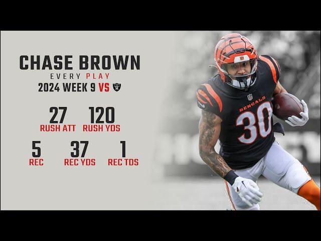 Chase Brown Week 9 Replay: Every Run, Target, and Catch vs Las Vegas Raiders