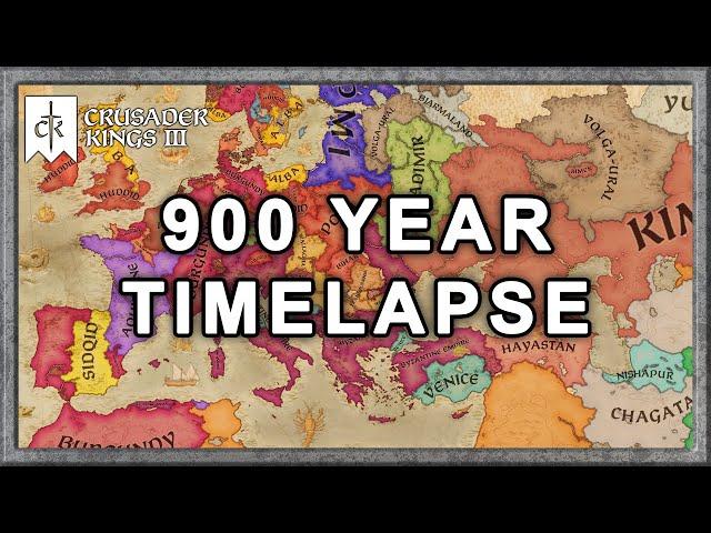 900 Year Timelapse in Crusader Kings 3