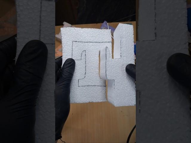 Decoration foam cutting #styrofoam #asmr #satisfying #foamcutting