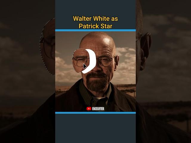 Walter White + Patrick Star.  #breakingbad #bryancranston #spongebob #celebrity #meme