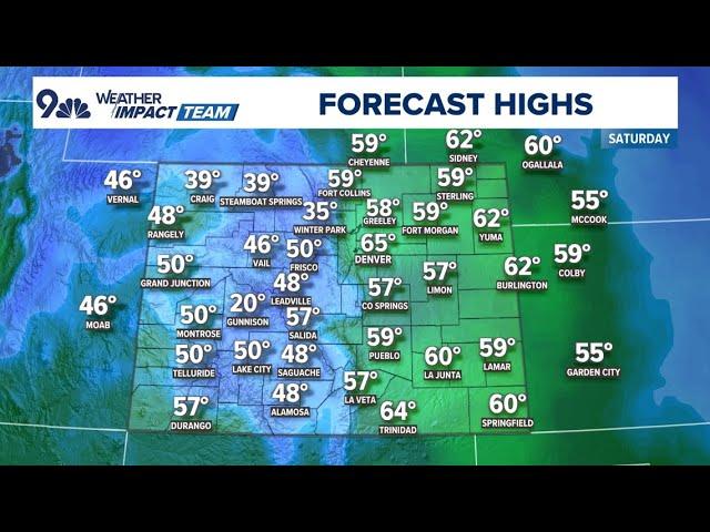 Latest forecast | Warm weekend with near record highs in Denver Saturday