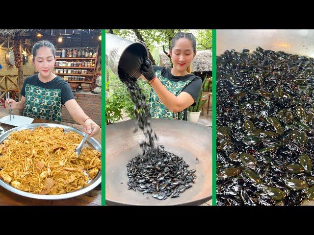 "Insect cooking, Blue Crab Spaghetti" Mommy Chef Cook Yummy Recipe | Cooking with Sros