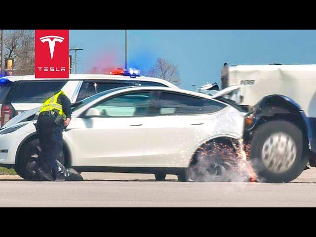 INSANE TESLA VS SEMI CRASH; TRUCKER CAUGHT LYING