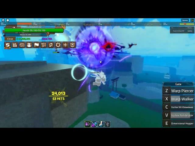 Roblox King Legacy gate X Bloodmoon twins combo