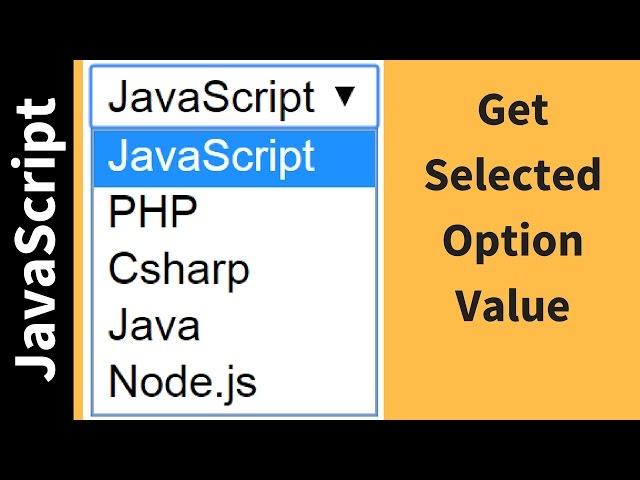 How To Get Selected Option Value From Drop Down List Using JavaScript [ with source code ]