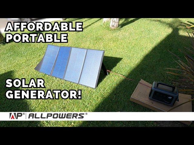 ALLPOWERS R600 PORTABLE POWER STATION & SP029 Portable Solar Panel 140W SOLAR PANEL SOLAR GENERATOR!