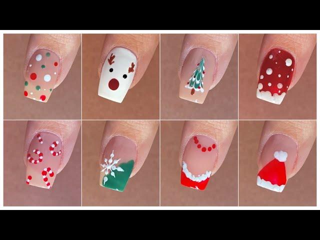 10 Easy Christmas nail art designs ideas || Nail art for beginners